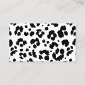 Wild Leopard Print Diaper Raffle Insert Kaart Visitekaartje (Achterkant)