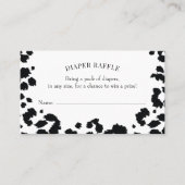 Wild Leopard Print Diaper Raffle Insert Kaart Visitekaartje (Voorkant)