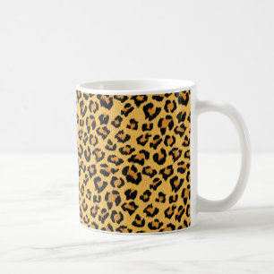 Wild Leopard Print Fake Fur Safari Patroon Koffiemok
