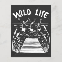 Wild leven grappig wild zwemmen met vrienden in he
