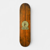 Wild Life! Buck Head Wood Grain Skateboard (Devant)