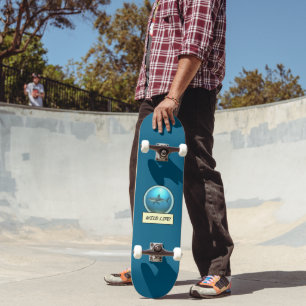 Wild Life! Grote Witte Haai Oceaan Blauwe Skateboa Skateboard