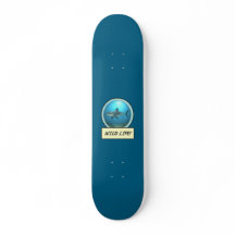 Wild Life! Grote Witte Haai Oceaan Blauwe Skateboa