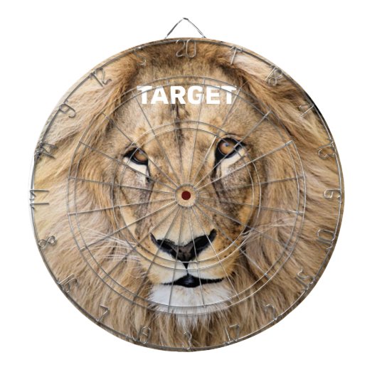 Wild Lion gepersonaliseerd Dartbord (Voorkant)