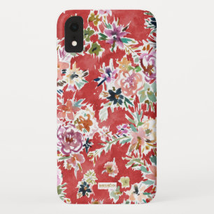 WILD LOVE Bold Red Floral iPhone XR Hoesje