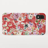 WILD LOVE Bold Red Floral Case-Mate iPhone Case (Achterkant (horizontaal))