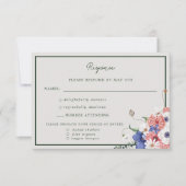 Wild Love Wildflower Boho Wedding Response Kaart (Voorkant)