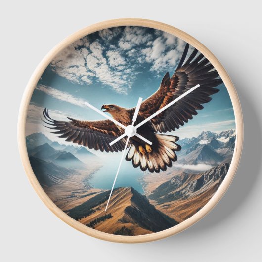 Wild Majesty Clock Elegant Eagle uurwerk (Voorkant)