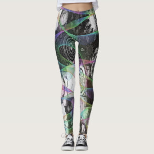 Wild Mandela Leggings de concepteur Abstrait