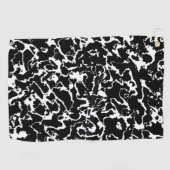 Wild Marble 3 - zwart en wit Golfhanddoek (Horizontaal)