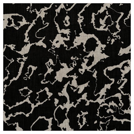 Wild Marble 3 - zwart en wit Stof (Swatch)