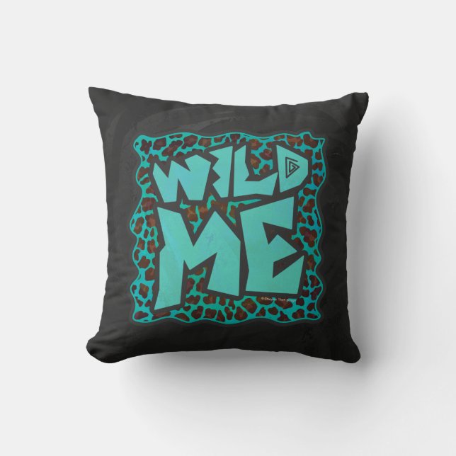 Wild Me Brown en Blauwgroen design van luipaarden Kussen (Voorkant)