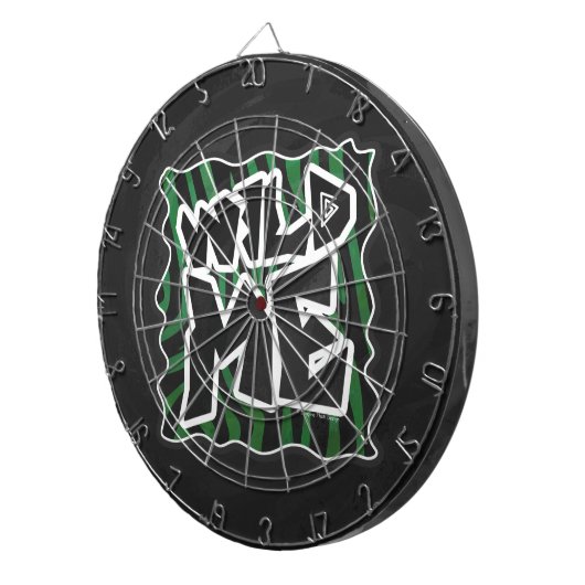 Wild me Green en Black Zebra Pattern Dartbord (Voorkant Rechts)