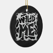 Wild Me Koe Black en White Keramisch Ornament (Rechts)