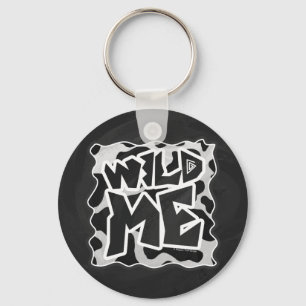 Wild Me Koe Black en White Sleutelhanger