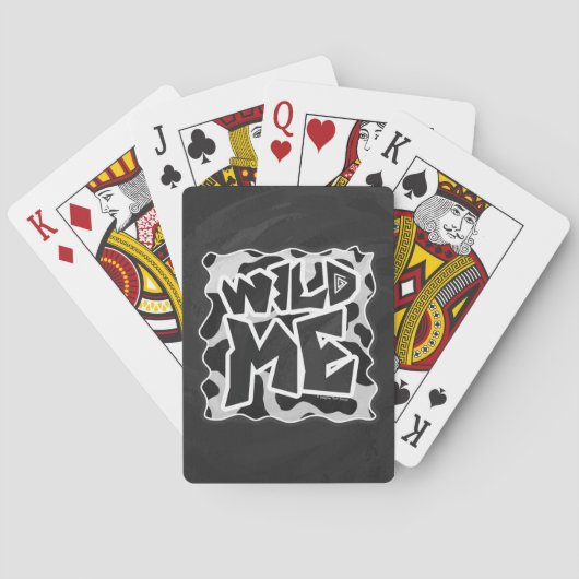 Wild Me Koe Black en White Speelkaarten (Achterkant)
