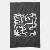 Wild Me Koe Black en White Theedoek (Verticaal)