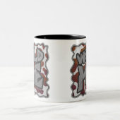 Wild me Koe Brown en White Print Tweekleurige Koffiemok (Center)