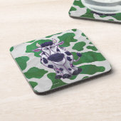 Wild me Koe Groene en Witte Druk Drankjes Onderzetter (Linkerzijde)