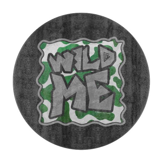 Wild me Koe Groene en Witte Druk Snijplank (Voorkant)