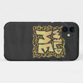 Wild me Leopard Brown and Yellow Print Case-Mate iPhone Case (Achterkant (horizontaal))