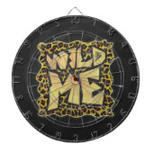 Wild me Leopard Brown and Yellow Print Dartbord (Voorkant)