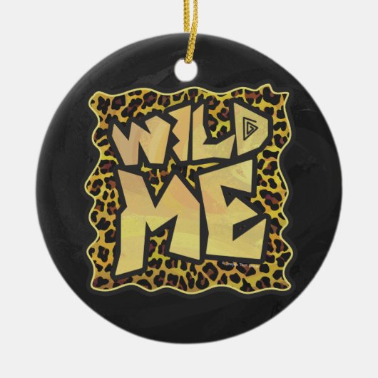 Wild me Leopard Brown and Yellow Print Keramisch Ornament (Voorkant)