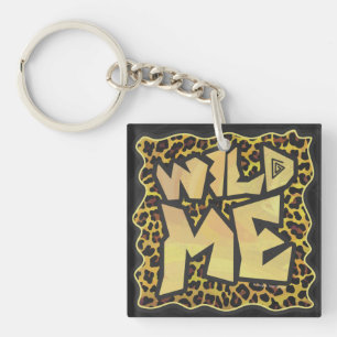 Wild me Leopard Brown and Yellow Print Sleutelhanger