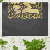 Wild me Leopard Brown and Yellow Print Theedoek (Gevouwen)