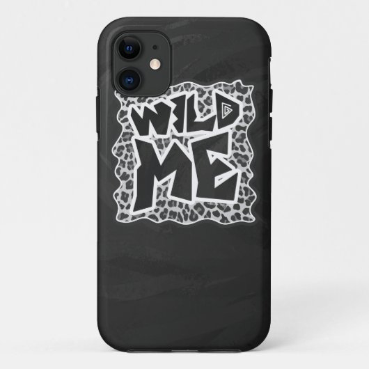 Wild Me Leopard White en Black Case-Mate iPhone Case (Achterkant)