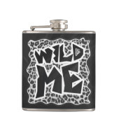 Wild Me Leopard White en Black Heupfles (Voorkant)