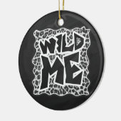 Wild Me Leopard White en Black Keramisch Ornament (Links)
