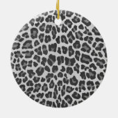 Wild Me Leopard White en Black Keramisch Ornament (Achterkant)