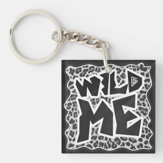 Wild Me Leopard White en Black Sleutelhanger (voorkant)