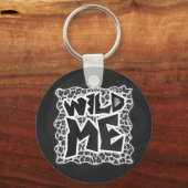 Wild Me Leopard White en Black Sleutelhanger (Voorkant)