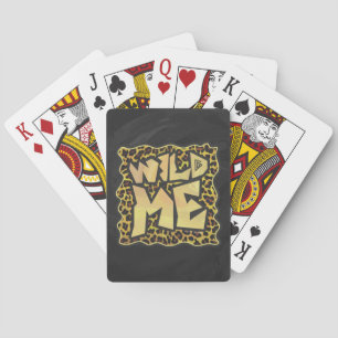Wild Me Luipaard Bruine en Gele Print Speelkaarten