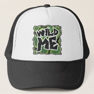 Wild me Snake Black en Green Print Trucker Pet
