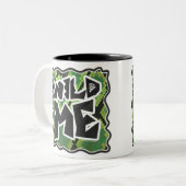 Wild me Snake Black en Green Print Tweekleurige Koffiemok (Voorkant links)