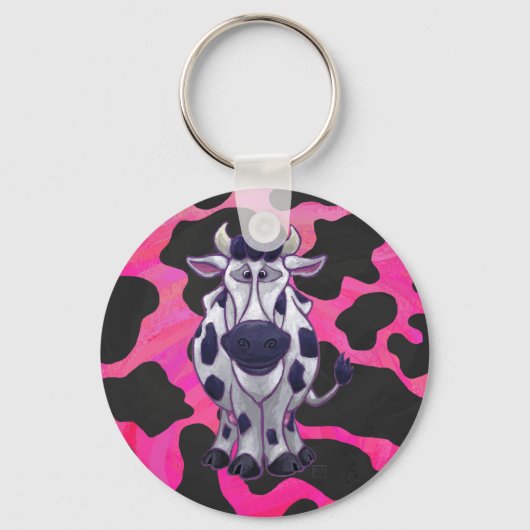 Wild Me Tiger Black en Roze Sleutelhanger (Voorkant)