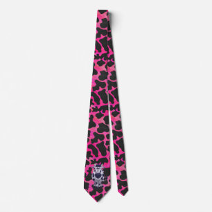 Wild Me Tiger Black en Roze Stropdas