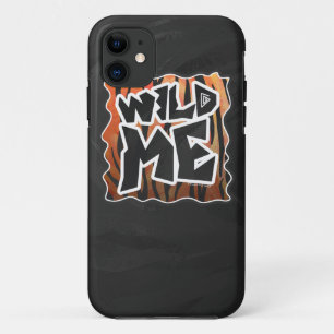 Wild Me Tiger Hot oranje en zwart afdrukken iPhone 11 Hoesje