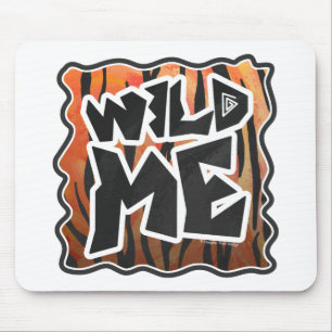 Wild Me Tiger Hot oranje en zwart afdrukken Muismat