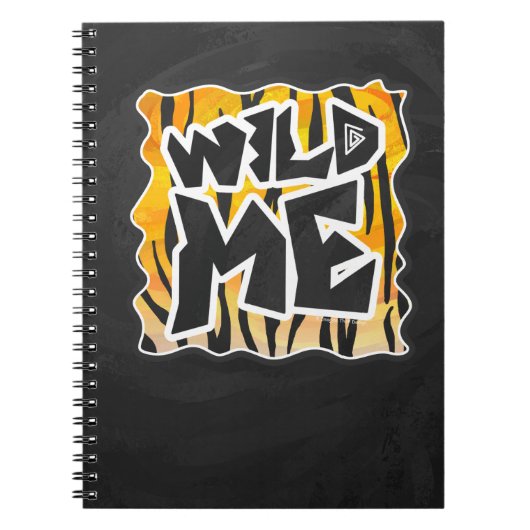 Wild Me Tiger Oranje en zwart Notitieboek (Voorkant)