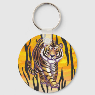 Wild Me Tiger Oranje en zwart Sleutelhanger
