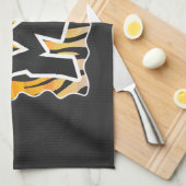 Wild Me Tiger Oranje en zwart Theedoek (Quarter Fold)