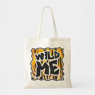 Wild Me Tiger Oranje en zwart Tote Bag