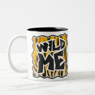 Wild Me Tiger Oranje en zwart Tweekleurige Koffiemok