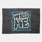 Wild Me Zebra Black en Blue Theedoek (Horizontaal)