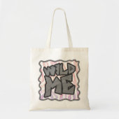 Wild me Zebra Roze en Wit Tote Bag (Voorkant)