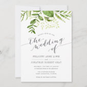 Wild Meadow Botanical Wedding Invitation Kaart (Voorkant)